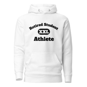 Unisex Hoodie Retired-Student-Athlete-XXL-(Alfa)-in-Black-Letters
